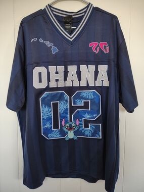 Disney Navy Blue Ohana Stitch Jersey